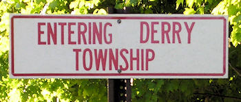 Entering Derry Township sign